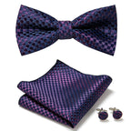 Bow Tie Set | Floral Print & Hand-Sewn Polyester | 3-Piece