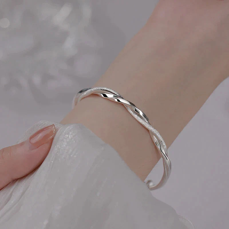 Bracelet | 925 Sterling Silver Twisted Rope | 18 cm