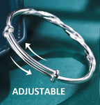Bracelet | 925 Sterling Silver Twisted Rope | 18 cm