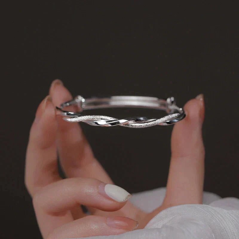 Bracelet | 925 Sterling Silver Twisted Rope | 18 cm