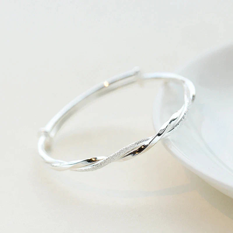 Bracelet | 925 Sterling Silver Twisted Rope | 18 cm
