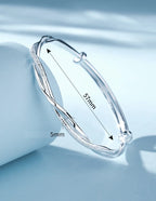 Bracelet | 925 Sterling Silver Twisted Rope | 18 cm