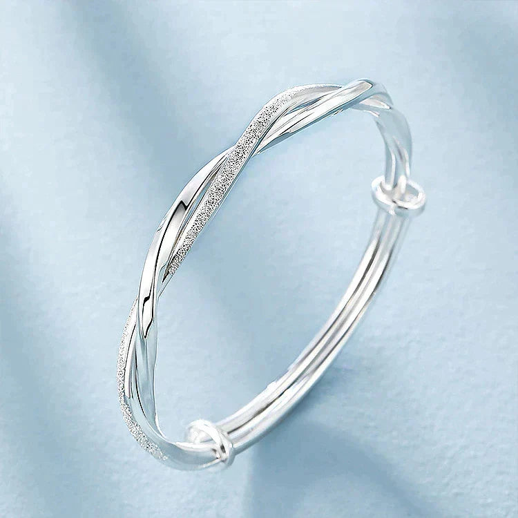 Bracelet | 925 Sterling Silver Twisted Rope | 18 cm