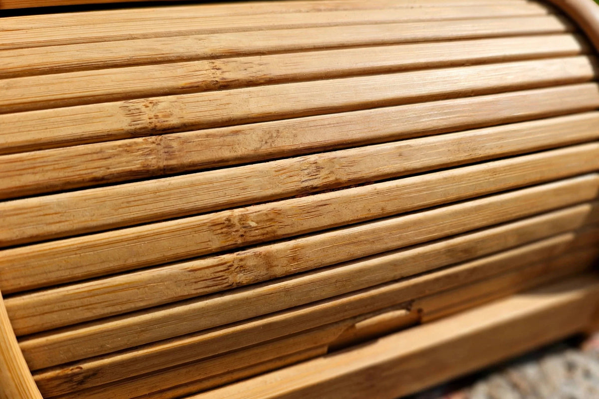 Bread Box | Bamboo Double-Layer Roll-Top Door