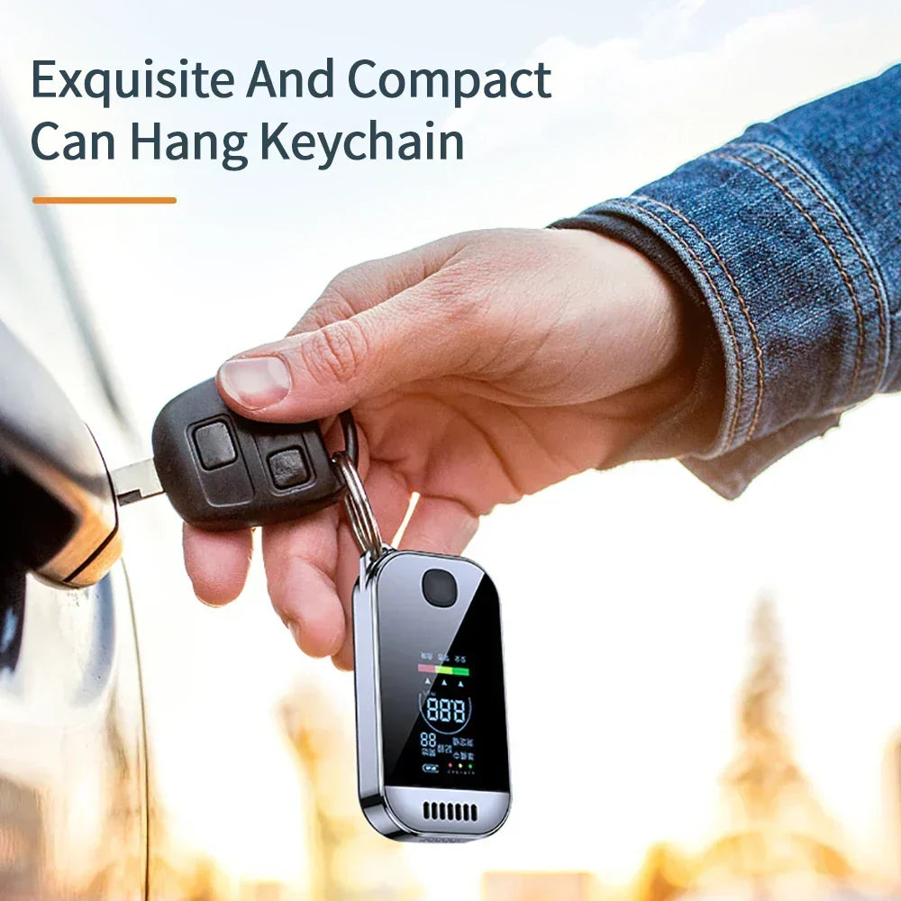Breathalyzer | USB-Rechargeable Keychain & LCD Display