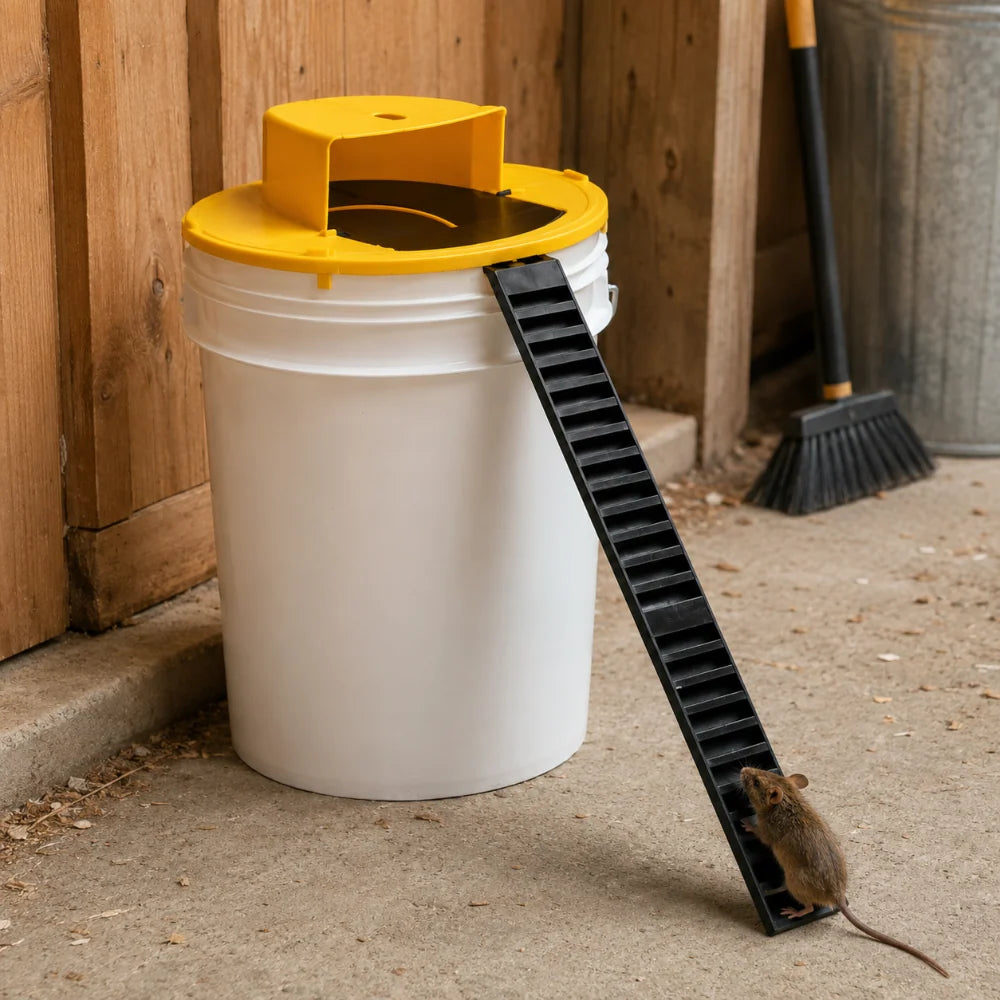 Bucket Mouse Trap Lid | Automatic Flip-Lid & Pet-Safe | Fits 5-Gallon Bucket