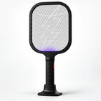 Bug Zapper Racket | 3800V UV Light & Stand