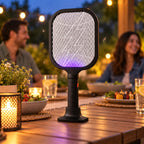 Bug Zapper Racket | 3800V UV Light & Stand