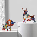 Bull Figurine | Graffiti-Inspired & Handcrafted | 29 x 18.5 cm