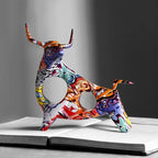 Bull Figurine | Graffiti-Inspired & Handcrafted | 29 x 18.5 cm