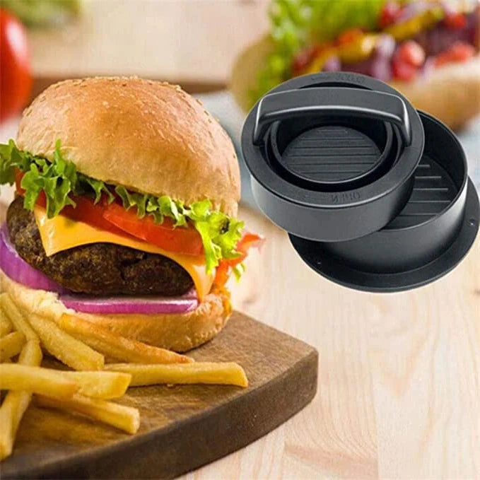Burger Patty Press | Adjustable Thickness & Uniform Shaping | Removable Mold