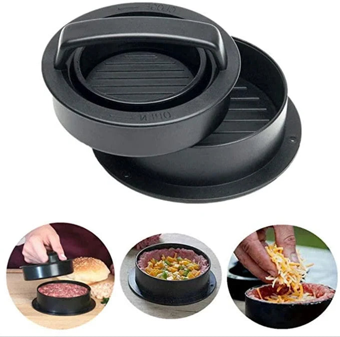 Burger Patty Press | Adjustable Thickness & Uniform Shaping | Removable Mold