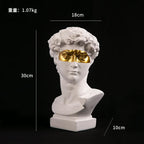 Bust Sculpture | Hand-Painted Resin Modern Abstract | 30 cm