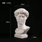 Bust Sculpture | Hand-Painted Resin Modern Abstract | 30 cm