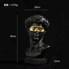 Bust Sculpture | Hand-Painted Resin Modern Abstract | 30 cm