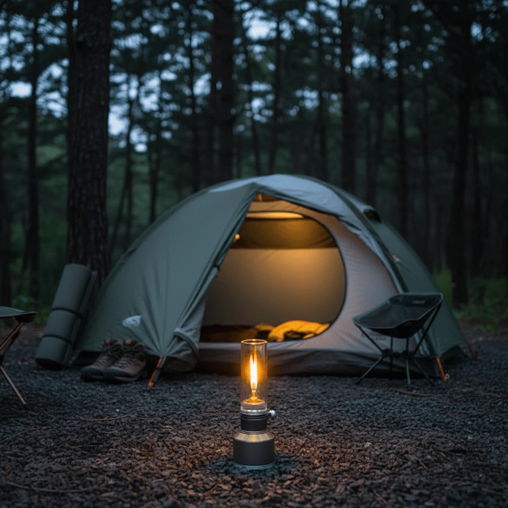 Camping Lantern | Butane & Stepless Adjustable Flame | Aluminum Body