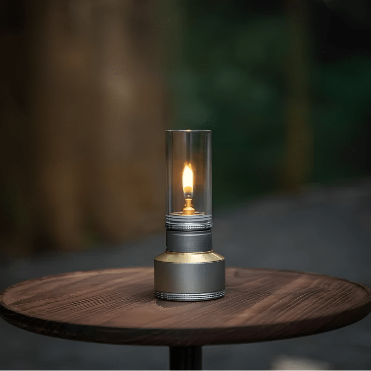 Camping Lantern | Butane & Stepless Adjustable Flame | Aluminum Body
