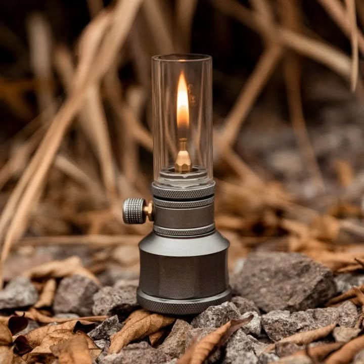 Camping Lantern | Butane & Stepless Adjustable Flame | Aluminum Body