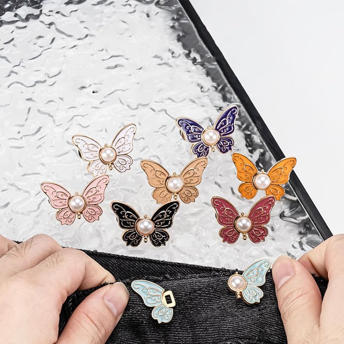 Butterfly Clips | Stainless Metal & Locking Clip | Set of 4