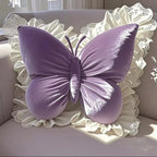 Butterfly Cushion | Plush Sculptural Design & Lace Trim | 40 cm