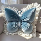 Butterfly Cushion | Plush Sculptural Design & Lace Trim | 40 cm