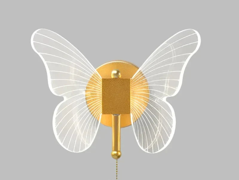 LED Wall Light | Butterfly Panel Design | Acrylic & Metal