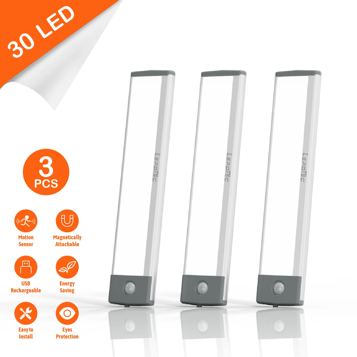 Cabinet Light | Wireless Motion Sensor LED | 3-Pack