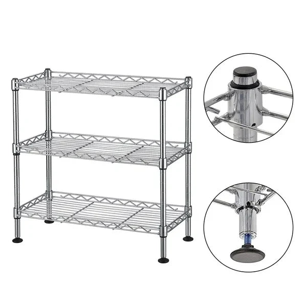Cabinet Shelf Organizer | 3-Tier Freestanding & No-Drill