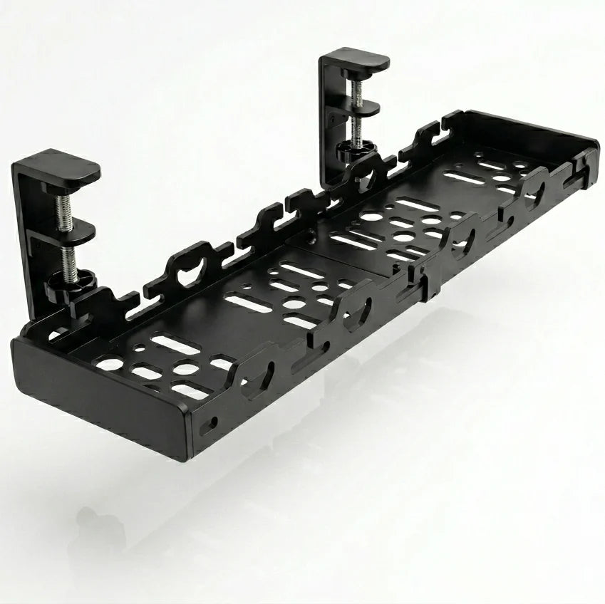 Cable Management Tray | Expandable Clamp-On Carbon Steel | 15.75–29.1 In Adjustable Width