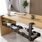 Cable Management Tray | Expandable Clamp-On Carbon Steel | 15.75–29.1 In Adjustable Width
