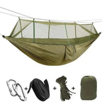 Camping Hammock | Integrated Mosquito Net & Parachute Nylon | Supports 200 kg
