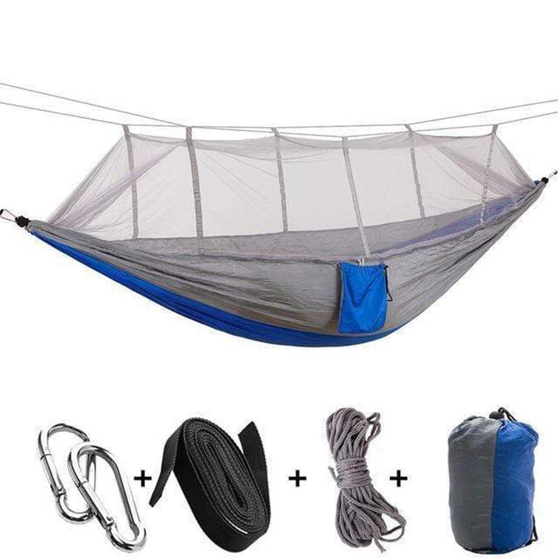 Camping Hammock | Integrated Mosquito Net & Parachute Nylon | Supports 200 kg