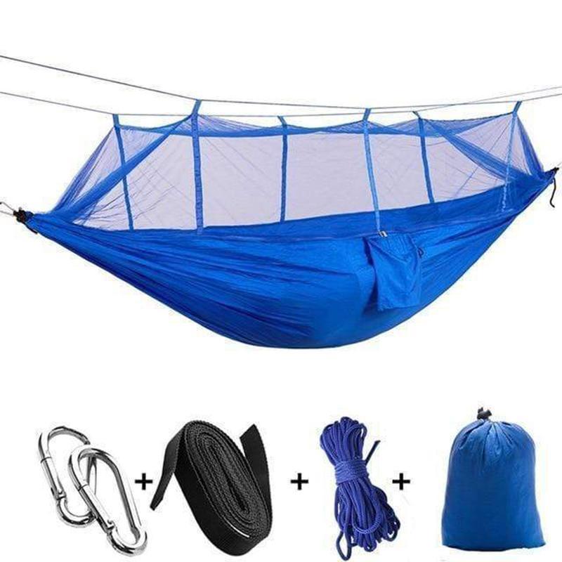 Camping Hammock | Integrated Mosquito Net & Parachute Nylon | Supports 200 kg