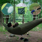Camping Hammock | Integrated Mosquito Net & Parachute Nylon | Supports 200 kg