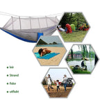 Camping Hammock | Integrated Mosquito Net & Parachute Nylon | Supports 200 kg
