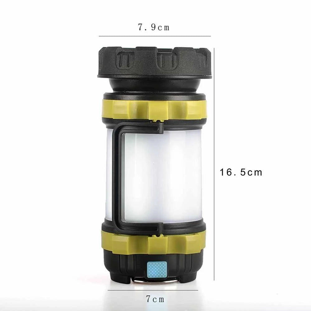 Camping Lantern | USB Rechargeable & Power Bank | Dimmable 360° Light & Red Warning