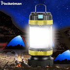 Camping Lantern | USB Rechargeable & Power Bank | Dimmable 360° Light & Red Warning