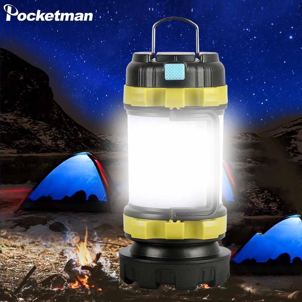 Camping Lantern | USB Rechargeable & Power Bank | Dimmable 360° Light & Red Warning