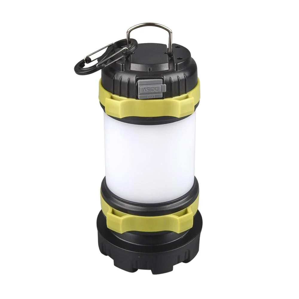 Camping Lantern | USB Rechargeable & Power Bank | Dimmable 360° Light & Red Warning