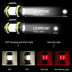 Camping Lantern | USB Rechargeable & Power Bank | Dimmable 360° Light & Red Warning
