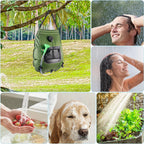 Camping Shower Bag | Solar Heated & Temperature Gauge | 5 Gallon Capacity