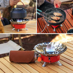 Camping Stove | Foldable Stainless Steel & Wind-Resistant | 4000 BTU