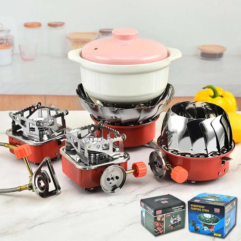 Camping Stove | Foldable Stainless Steel & Wind-Resistant | 4000 BTU