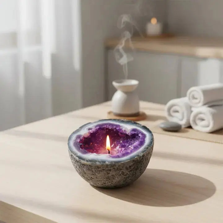 Candle | Geode Bowl Design & Natural Wax Blend
