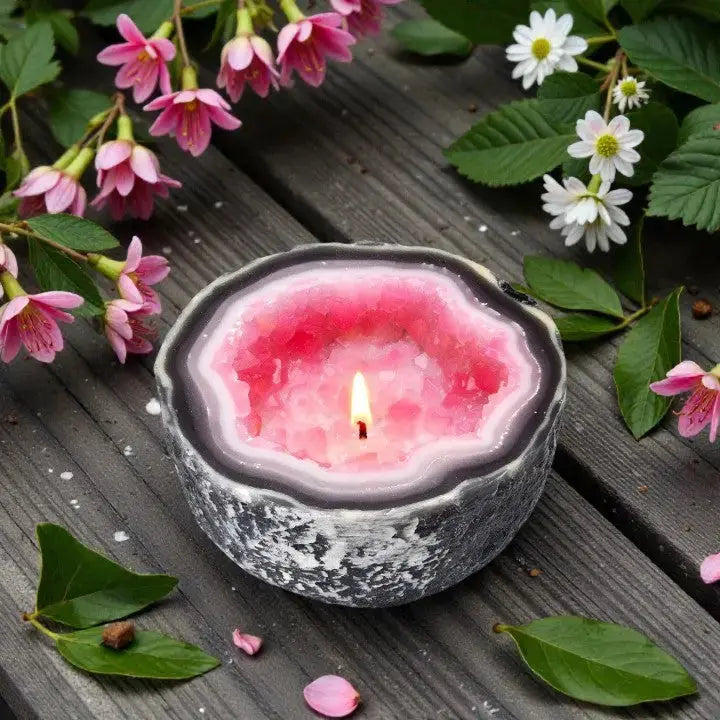Candle | Geode Bowl Design & Natural Wax Blend