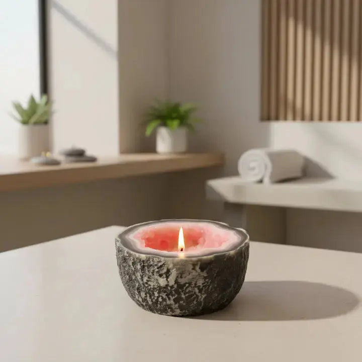 Candle | Geode Bowl Design & Natural Wax Blend