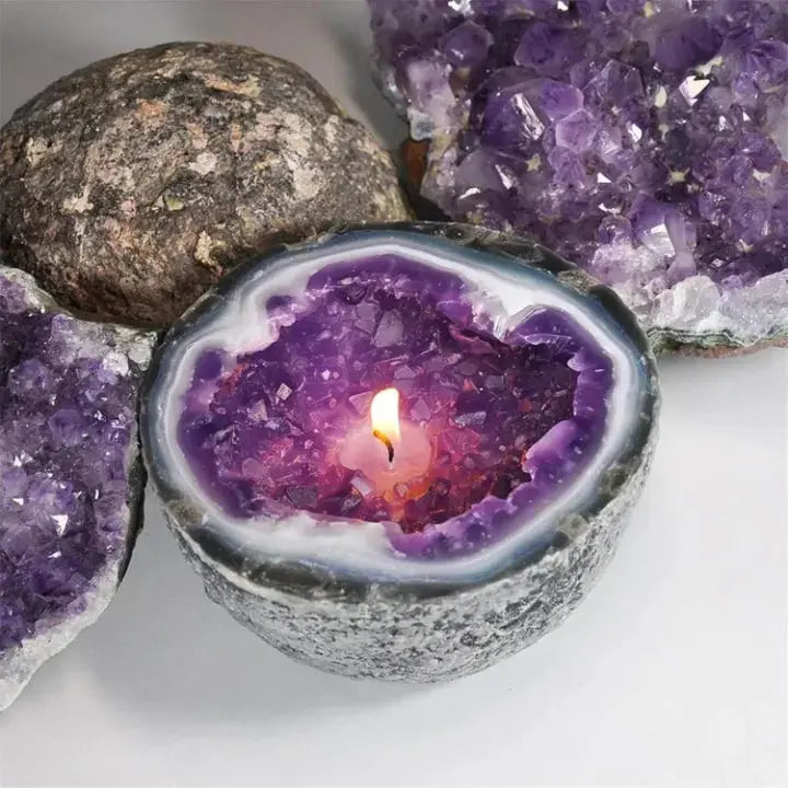 Candle | Geode Bowl Design & Natural Wax Blend