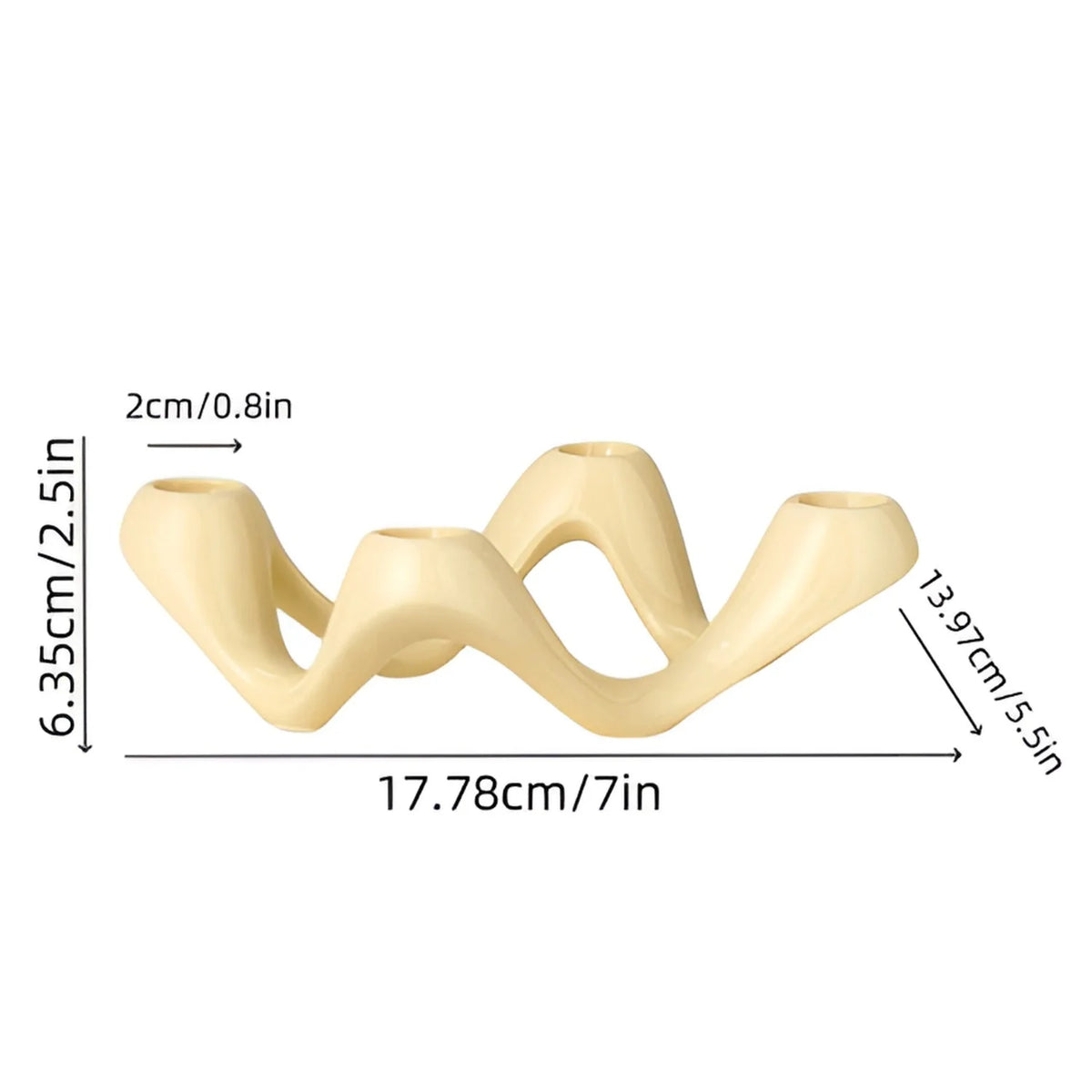 Candle Holder | Ceramic Ripple Sculpture