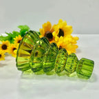 Candle Holder | Glass Christmas Tree Centerpiece | Set of 3