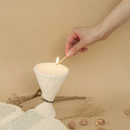 Candle Holder | Handcrafted Cement Stone-Textured | Nordic Design